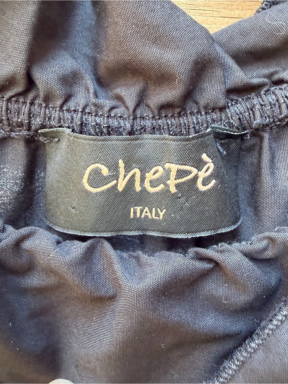 Chepe Italy Black Tiered Poplin Ruffle Sleeve Dress Sz- S Dark Cottagecore - Picture 12 of 14